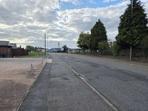 Suburban Road Under Morning Cloud