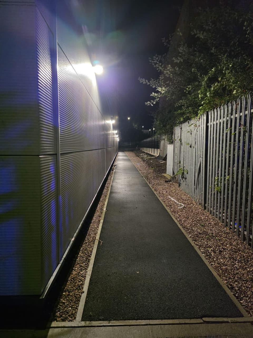 Railings and Path at Night