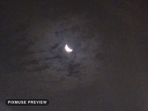 Crescent Moon in Cloud 1