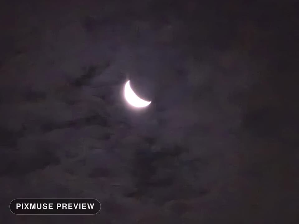 Crescent Moon in Cloud 2