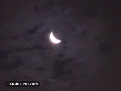 Crescent Moon in Cloud 3