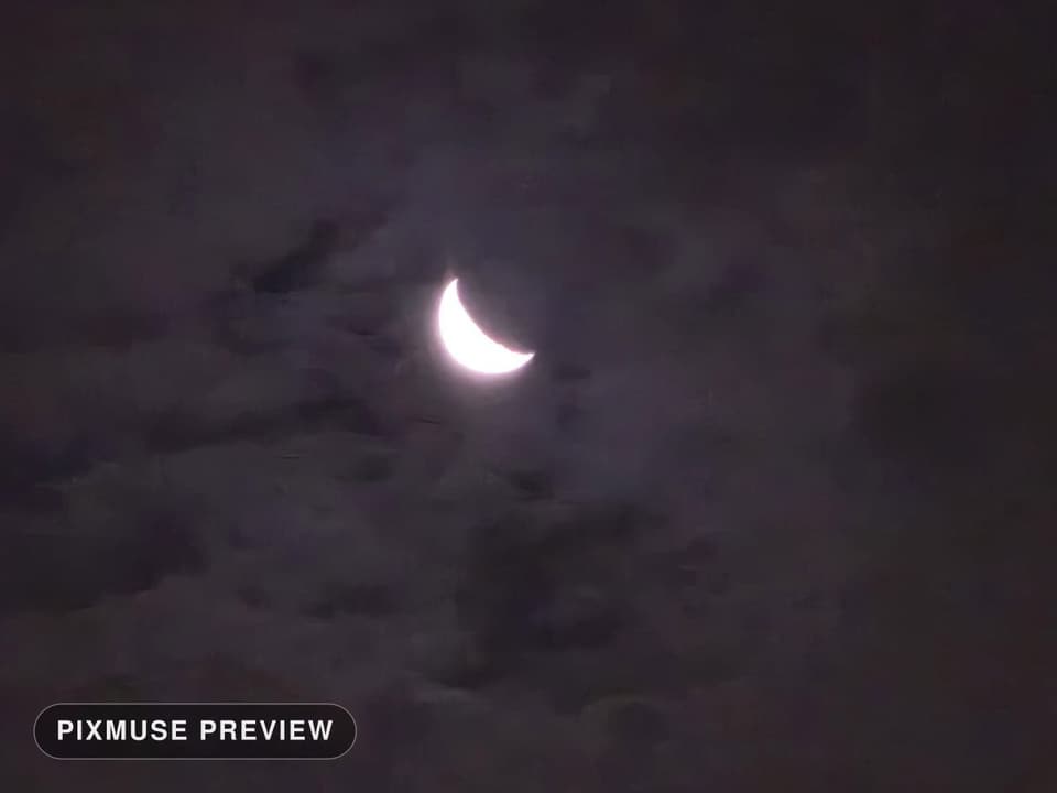 Crescent Moon in Cloud 3